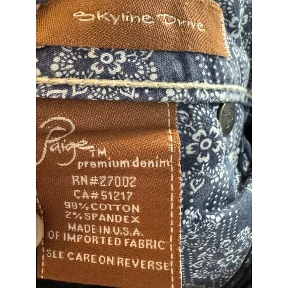 Paige Premium Denim Skyline Drive Womens Jeans Size 25 Blue Dark Wash - Picture 5 of 5